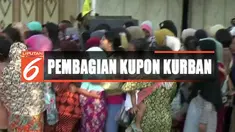 Pihak Masjid Agung Kota Tegal membagikan sekitar 1.000 kupon daging kurban.