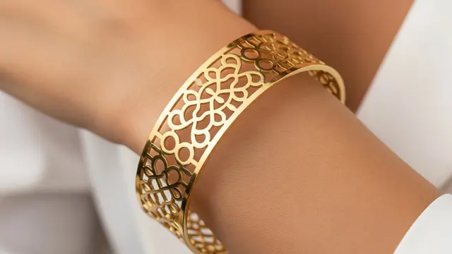 Bangle Openwork Laser-Cut