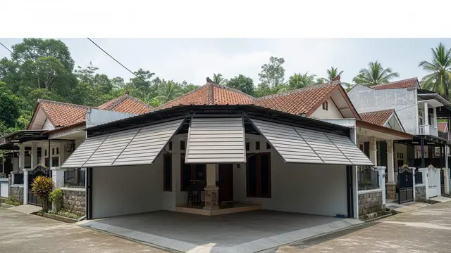 Inspirasi Carport untuk Rumah Hook di Perkampungan