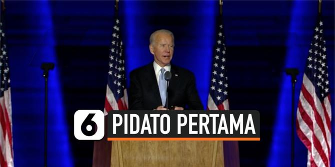 VIDEO: Pidato Pertama Joe Biden sebagai Presiden Terpilih Amerika Serikat