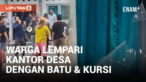 VIDEO: Tuntut Kepala Dusun Dipecat, Warga Jerian Lombok Timur Rusak Kantor Desa