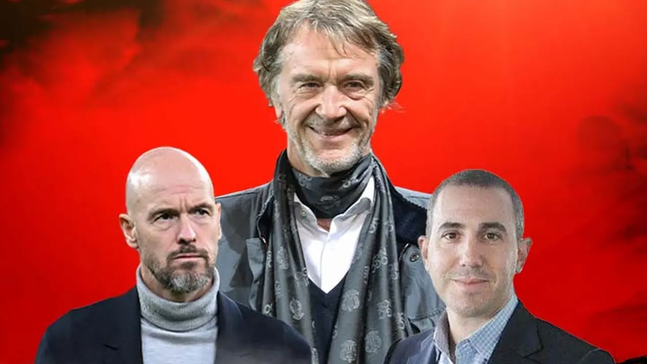 Manchester United -  Sir Jim Ratcliffe Dikelilingi Erik ten Hag dan Omar Berrada