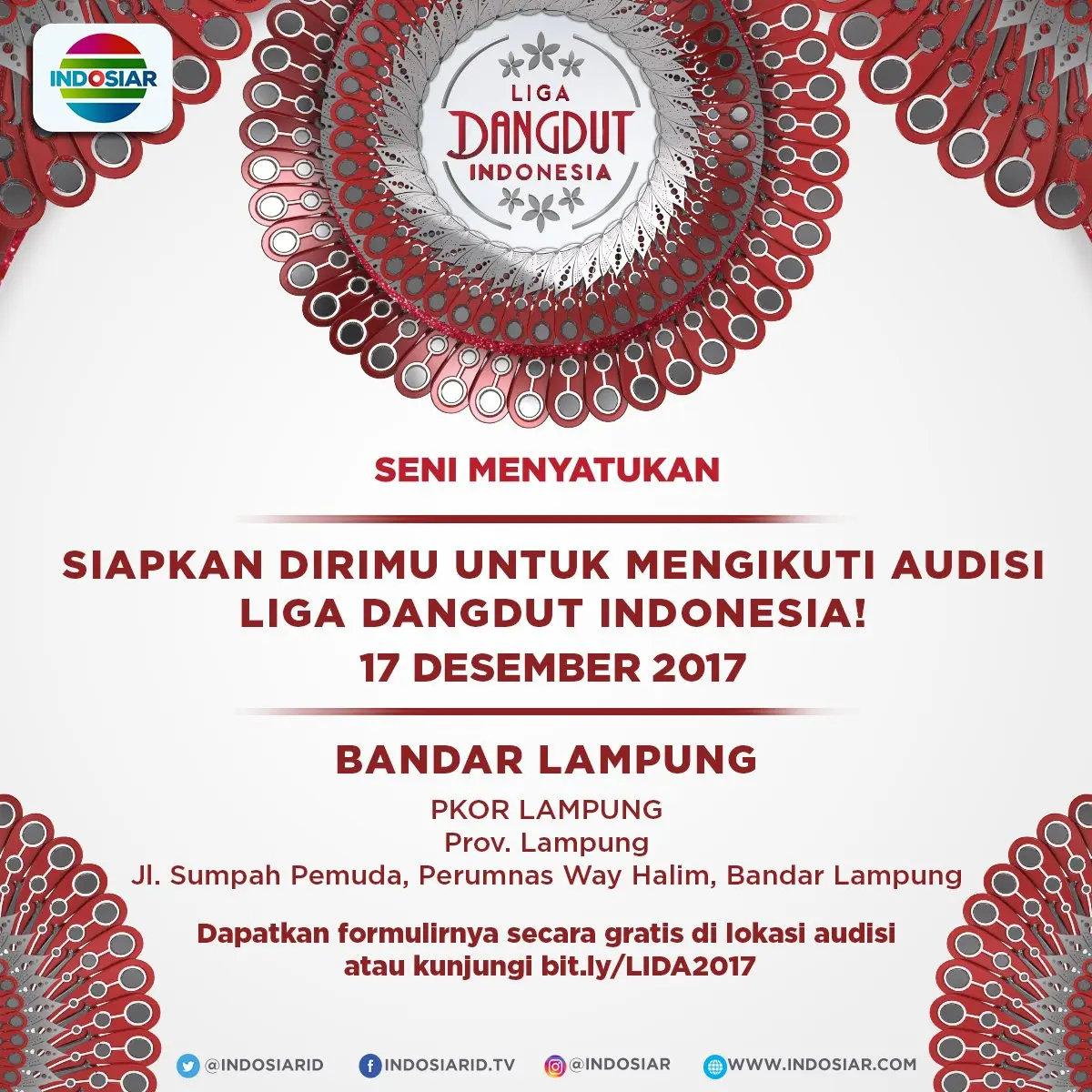 Audisi LIDA di Lampung pada Minggu, 17 Desember 2017. (Liga Dangdut Indonesia)