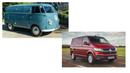 VW Transporter (73 tahun) --- Van ini lahir pada tahun 1950 dan masih berlanjut hingga sekarang. Generasi pertamanya dikenal sebagai VW Combi Dakota di Indonesia. Selalu tersedia varian blind van dan passengger. (Source: carscoops.com & topgear.com)