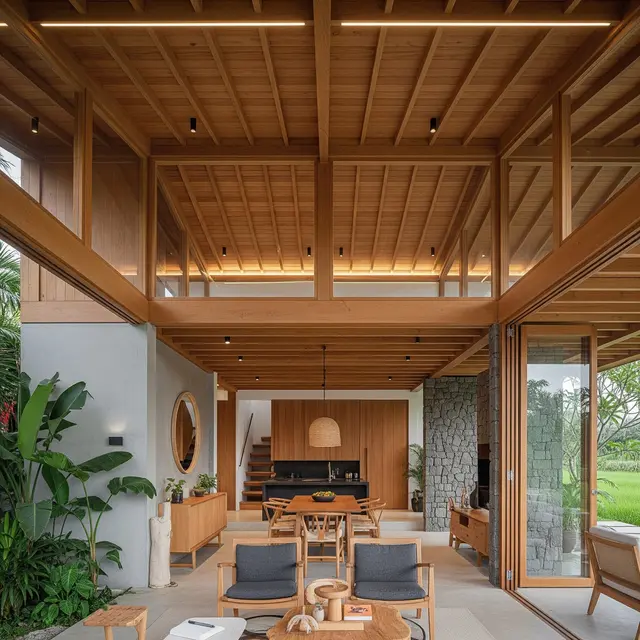 Model Rumah Minimalis Modern dengan Aksen Kayu