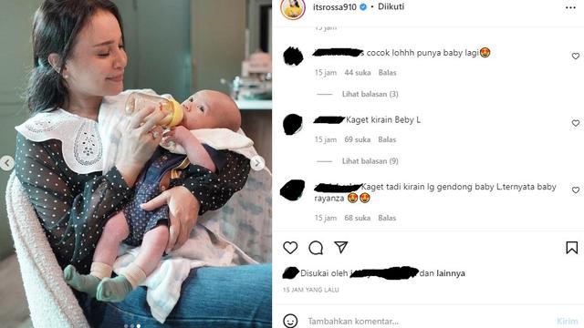 Rossa momong bayi Rayyanza (Foto: Instagram/@itsrossa910)
