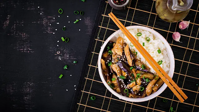 Ilustrasi Terong Saus Teriyaki