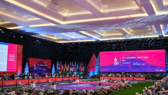 Sherpa G20 ke-3 di Yogyakarta dengan fokus utama penyusunan draf leaders’ declaration sebagai dokumen yang akan diadopsi pada Konferensi Tingkat Tinggi G20 15-16 November mendatang.