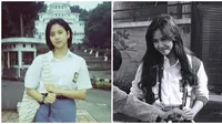 Potret Beda Gaya Zee JKT48 dan Vanesha Prescilla Pakai Seragam SMA. (Sumber: Instagram/jkt48.zee/vaneshaass)