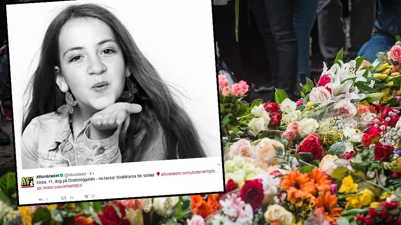 Ebba Akerlund, gadis kecil yang terbunuh dalam serangan teror di Stockholm pada April 2017 (AFP Photo)