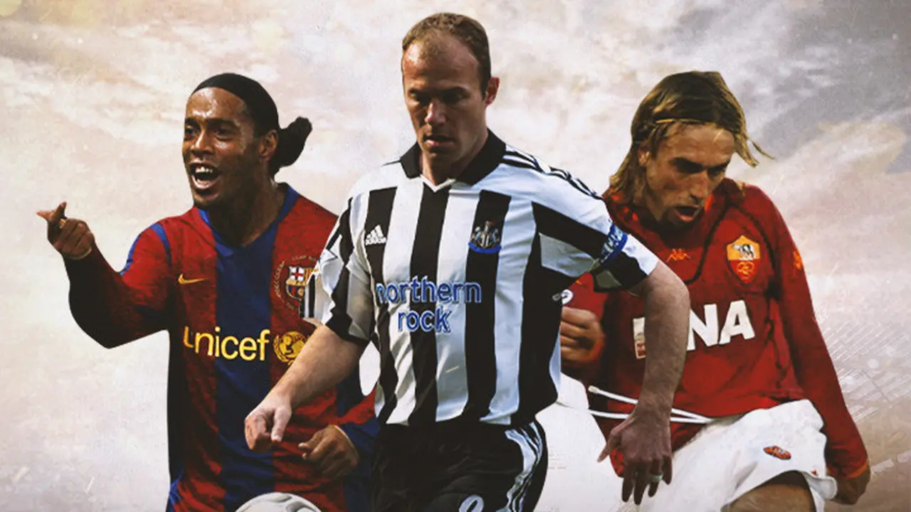 Ilustrasi - Ronaldinho, Alan Shearer, Gabriel Batistuta