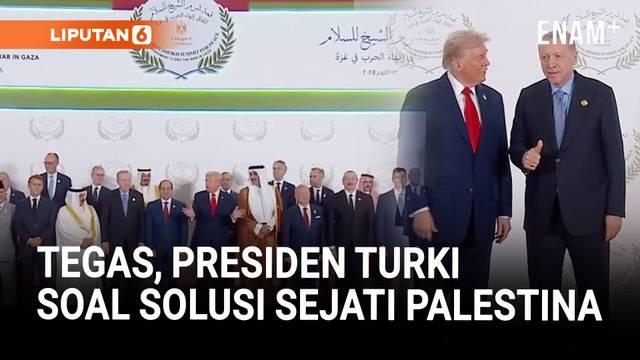 Presiden Turki Recep Tayyip Erdogan menegaskan bahwa kesepakatan gencatan senjata di Gaza yang dicapai dalam KTT Sharm el-Sheikh, Mesir, bukanlah solusi akhir bagi konflik Palestina.