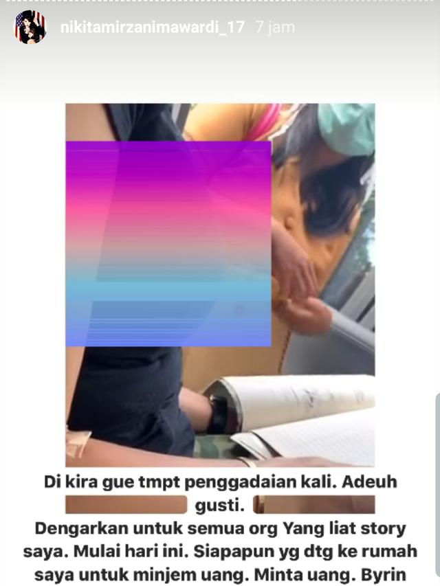 Unggahan Nikita Mirzani. (Foto: Instagram @nikitamirzanimawardi_17)