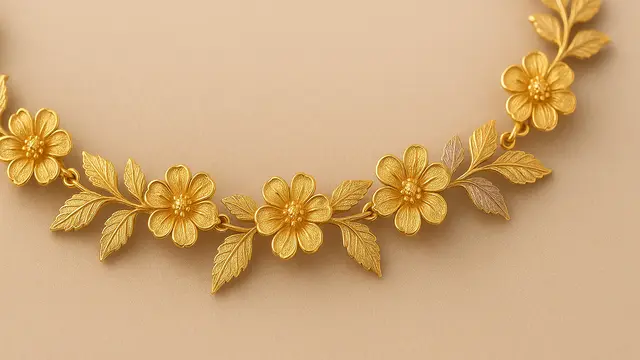 Kalung Model Bunga 10 Gram/Ilustrasi gambar oleh AI