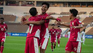 Zahaby Gholy, Evandra Florastra, dan Mierza Firjatullah berperan dalam kemenangan Timnas Indonesia U-17 dengan skor 4-1 atas Timnas Yaman U-17 di Piala Asia U-17 2025, Senin (7/4/2025). (Dok. PSSI)