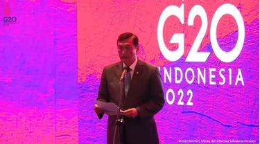 Menko Luhut dalam laporan uji dinamis Kereta Cepat Jakarta-Bandung secara virtual selepas KTT G20 Bali, Rabu (16/11/2022).