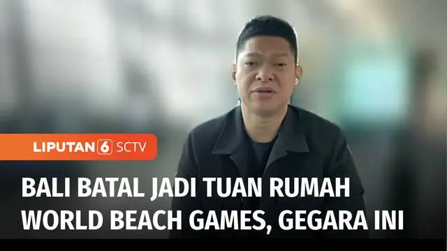 Indonesia batal menjadi tuan rumah dalam gelaran event olahraga pantai terbesar di dunia, ANOC World Beach Games 2023 seharusnya digelar bulan depan di Bali. Ketua Komite Olahraga Indonesia menyampaikan alasan pembatalannya.