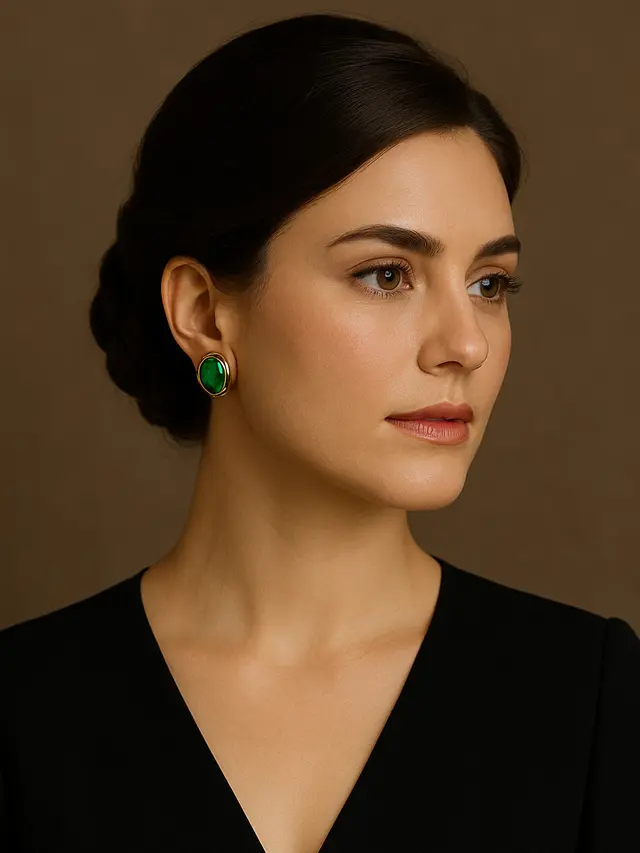 Model Anting Permata Hijau