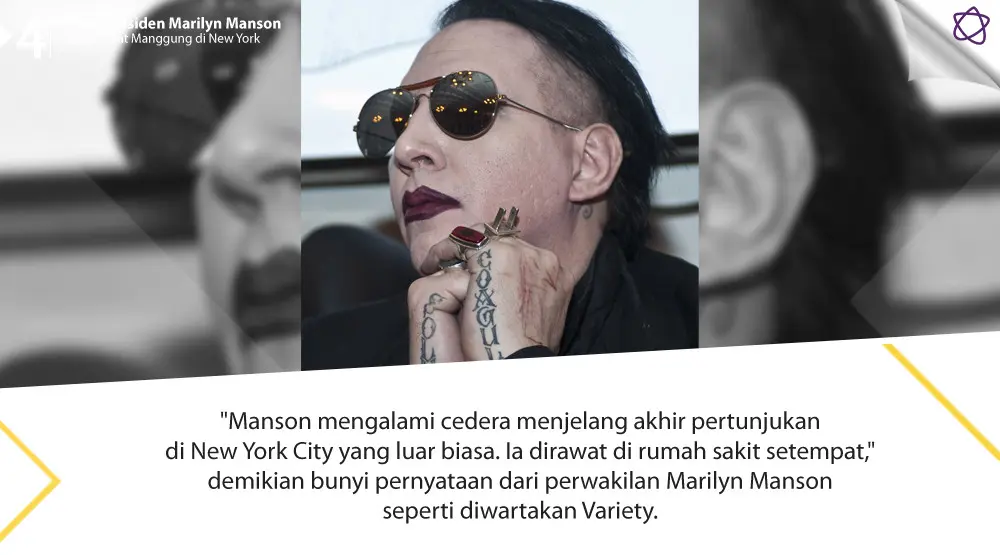 5 Fakta Insiden Marilyn Manson Cedera Saat Manggung di New York. (Foto: AFP/TIMOTHY HIATT/GETTY IMAGES NORTH AMERICA, Desain: Muhammad Iqbal Nurfajri/Bintang.com)