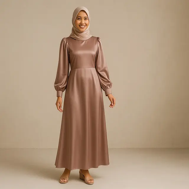 Model Gamis Bridesmaid Terbaru/Ilustrasi oleh AI
