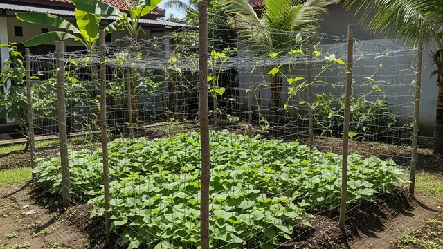 9 Ide Kebun Ubi Rambat dari Kawat Bekas Jemuran, Hemat Lahan dan Ramah Lingkungan