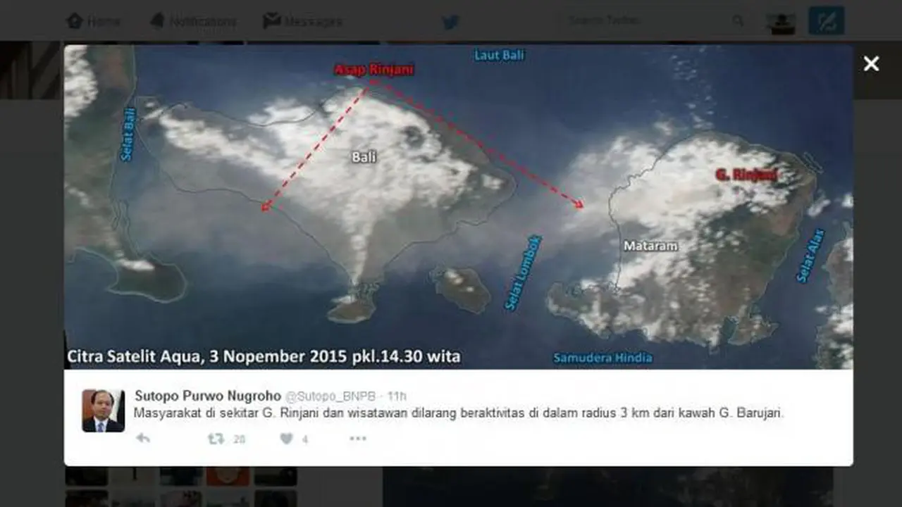 Gunung Rinjani Meletus, Netizen Malah Berdebat di Medsos