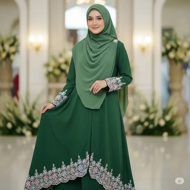 Gamis Premium Bordir Tipis