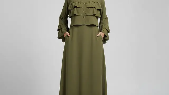 Model Gamis Ruffle Tren 2026. AI