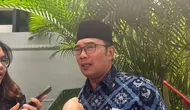 Gubernur Jawa Barat Ridwan Kamil menyinggung soal Pembangkit Listrik Tenaga Uap (PLTU) yang dituding jadi sumber emisi terbesar penyumbang polusi udara di wilayah Jakarta. (Winda Nelfira)