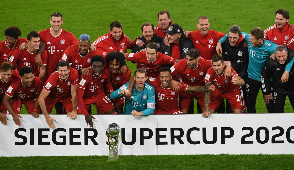 Foto Bayern Munchen Rengkuh Trofi Piala Super Jerman 2020 Bola Liputan6 Com