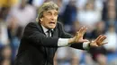 1. Manuel Pellegrini (Juni 2009-Mei 2010), 75%, meski hanya satu musim, persentase pelatih asal Spanyol itu menjadi yang terbaik. (AFP/Dominique Faget) 