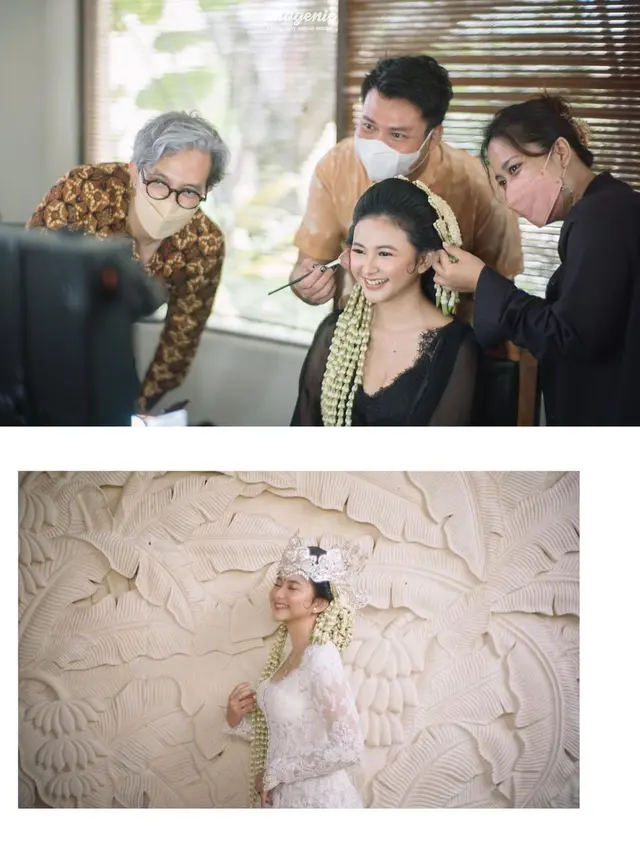 6 Potret Detail Busana dan Makeup Adinda Azani dari Akad Nikah hingga Resepsi