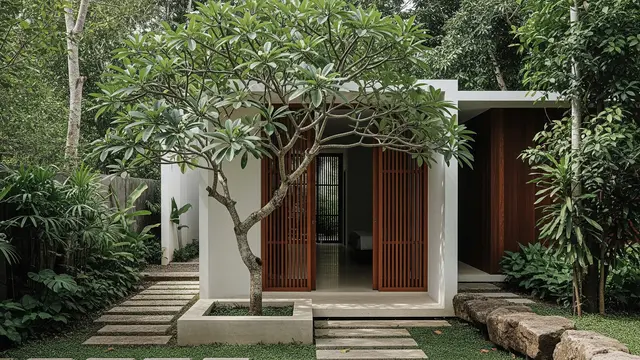 Rumah Sempit Tapi Tetap Sejuk Dengan Satu Pohon Besar