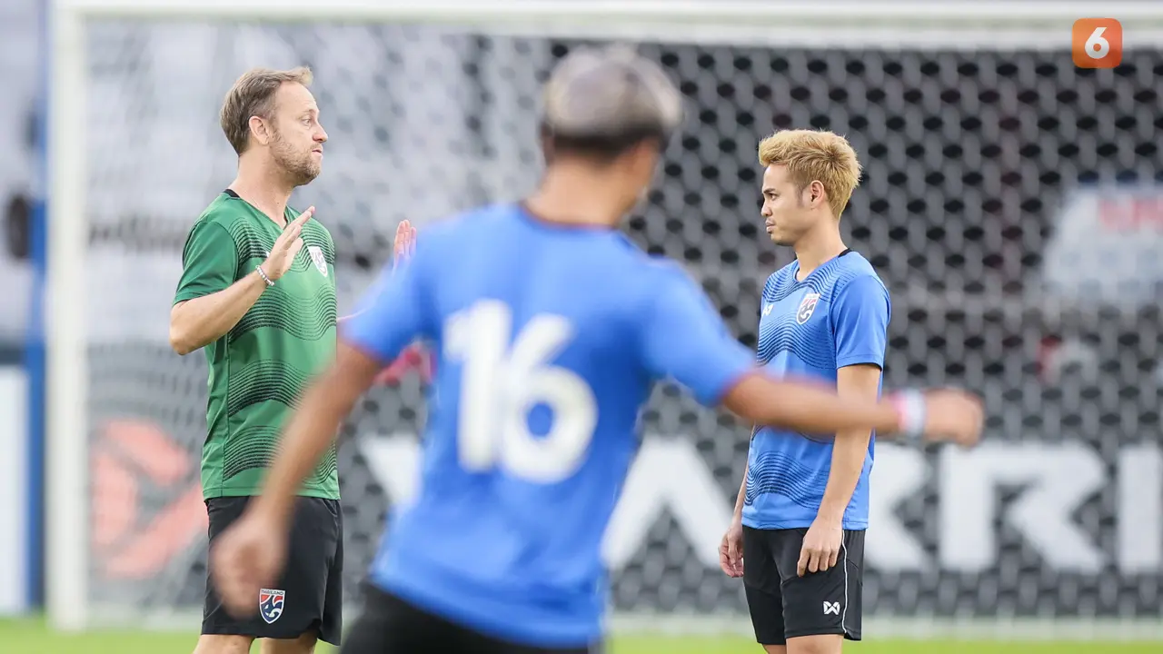 Official Training Timnas Thailand Jelang Laga Kontra Timnas Indonesia di Piala AFF 2022