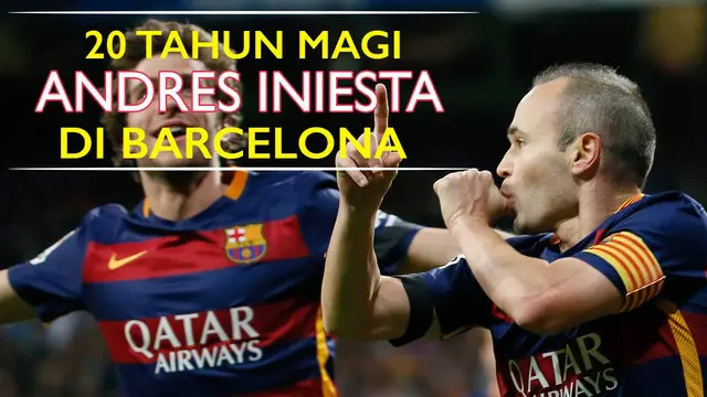 Video beragam momen 20 tahun karier Andres Iniesta bersama Barcelona.