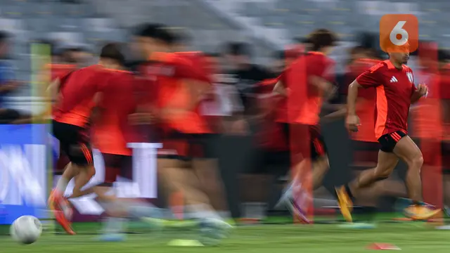 Foto: Vibes-nya Serasa Pertandingan di Piala Dunia, Begini Suasana Latihan Resmi Timnas Jepang