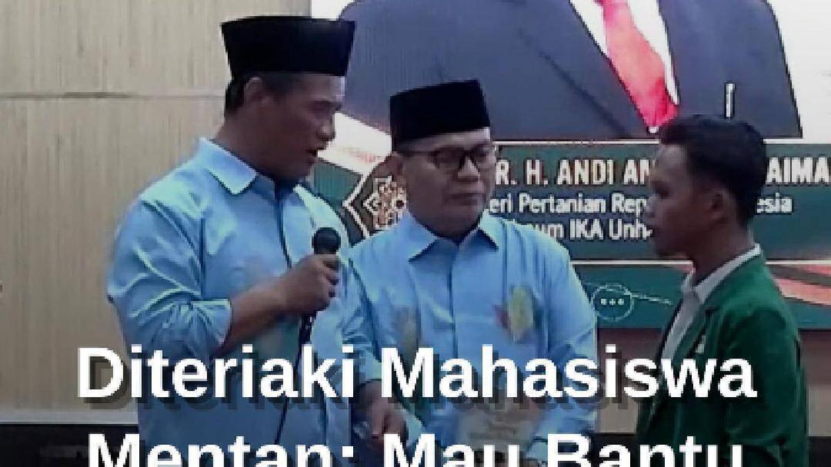 Mentan Amran Diteriaki Mahasiswa Soal Petani: Mau Bantu Atau Ribut?