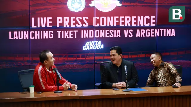 FOTO Konfernsi Pers Harga Tiket Timnas Indonesia Vs Argentina
