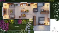9 Inspirasi Denah Rumah Sederhana dengan Dapur Terbuka di Kampung, Nyaman dan Lapang