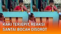 Tingkah polos bocah tidak dapat ditebak, tak jarang berujung apes. Seperti dialami oleh bocah berkaos merah berikut. Diduga iseng memasukkan kaki ke sela-sela pagar beton rumah hingga lututnya terjepit.