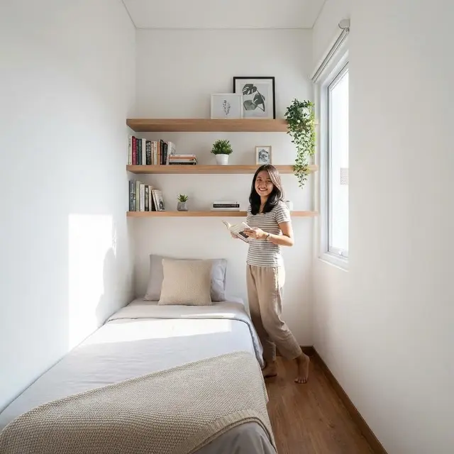 Rak Ambalan Melayang (Floating Shelves) (Gemini AI)