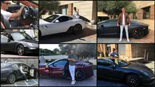 Cristiano Ronaldo dan mobil mewahnya. (Instagram)