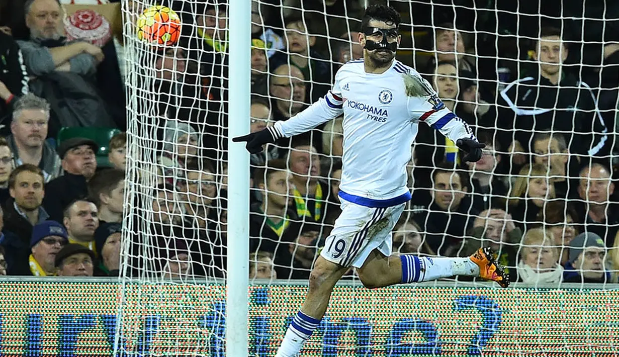 9. Diego Costa (Chelsea), 11 gol dari 25 penampilan. (AFP/Ben Stansall) 