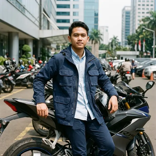 Outfit Kantor yang Tetap Rapi Meski Naik Motor