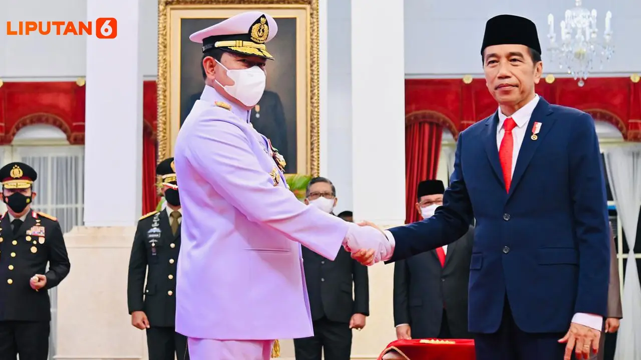 Banner Infografis Menanti Gebrakan Awal Panglima TNI Laksamana Yudo Margono. (Foto: Laily Rachev - Biro Pers Sekretariat Presiden)
