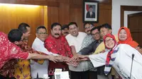 Pertemuan Sekretaris Jenderal DPD RI Reydonnyzar Moenek dengan DPRD Kabupaten Lima Puluh Kota, Jumat (5/7).