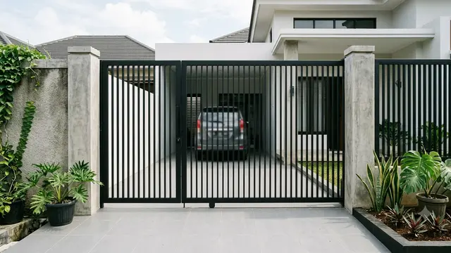 Inspirasi Gerbang Rumah Sederhana yang Tetap Terlihat Elegan. Gemini