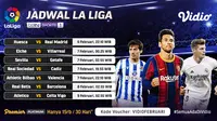 Pertandingan Liga Spanyol 2020/2021 pekan ke-22 dapat disaksikan melalui platform streaming Vidio. (Dok. Vidio)