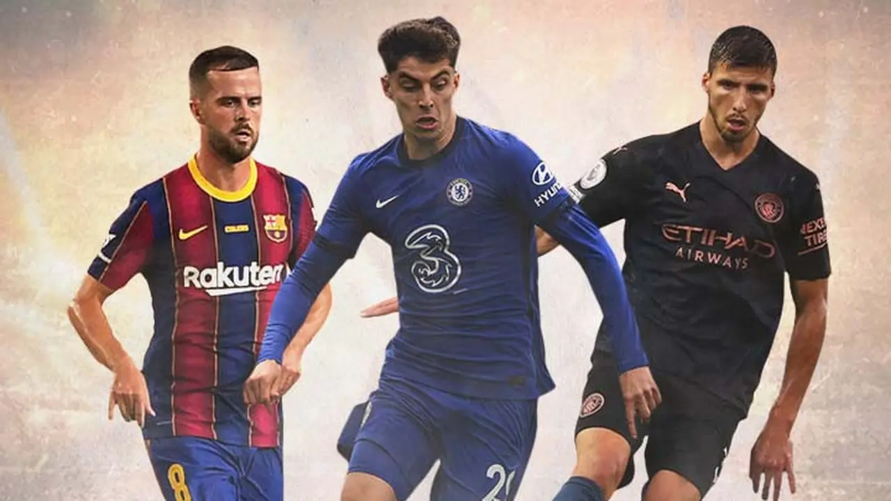 Ilustrasi - Miralem Pjanic, Kai Havertz, Ruben Dias