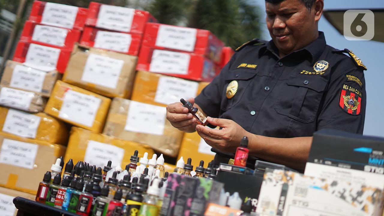 Bea Cukai Sita Jutaan Rokok dan Liquid Ilegal